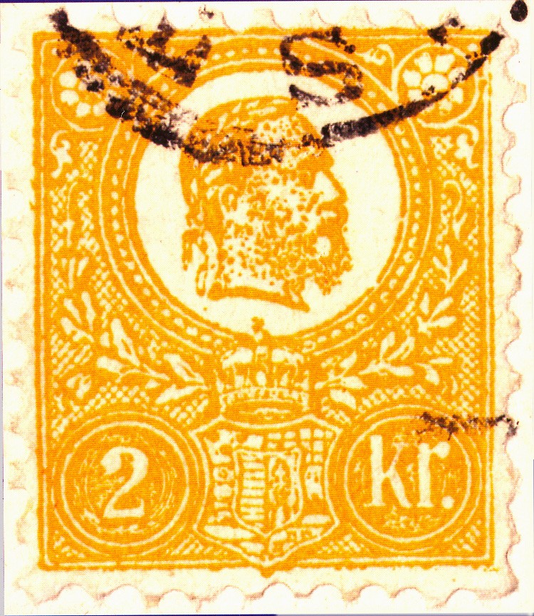 1871. 2 kr első kiadás "Pöttyös Jóska"